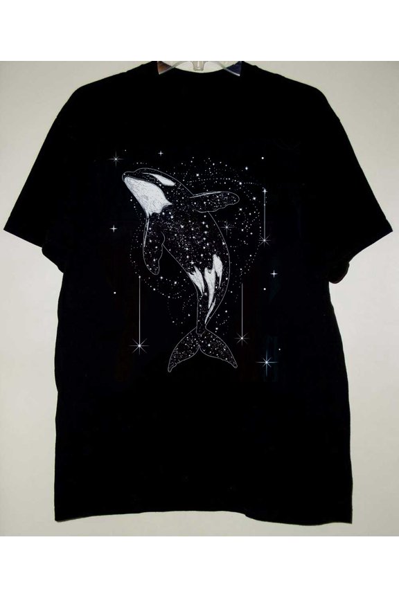 Reprint Rare Orca In Moon Orca Whale Graphic Tee Gift Unisex T-Shirt All Size PR942