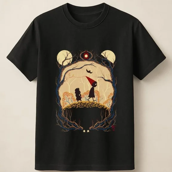 Reprint Rare Over the Garden Wall Wirt and Greg Forest Silhouette Art Unisex T Shirt