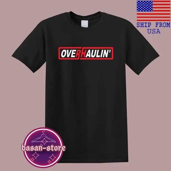 Reprint Rare Overhaulin TV Show Men's Black White Size S-5XL