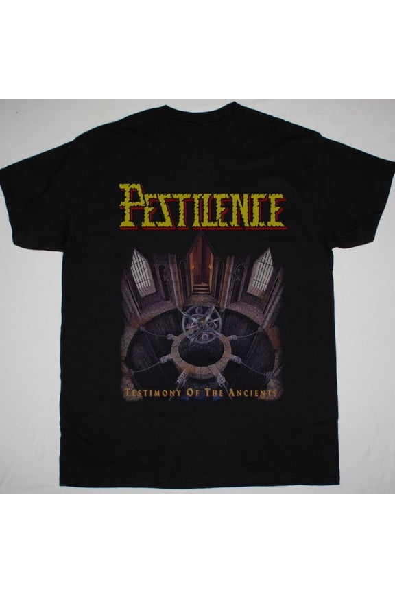 Reprint Rare PESTILENCE TESTIMONY OF THE ANCIENTS T Shirts BLACK MEN BL161
