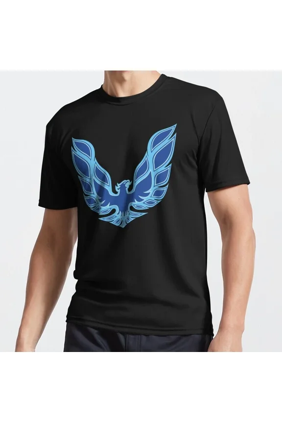 Reprint Rare PONTIAC TRANS AM FIREBIRD BLUE BIRD ACTIVE T-SHIRT