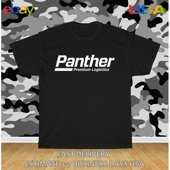 Reprint Rare Panther Premium Logistics Logo Men's T-Shirt American Size T-Shirt