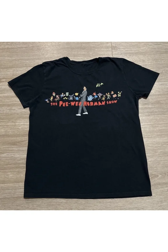Reprint Rare Pee Wee Herman Show Tee Shirt Gift For Fans Black S-5XL AA683