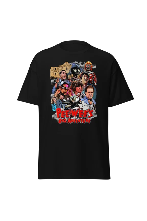 Reprint Rare Pee wee herman tee Big adventure 80s movie shirt