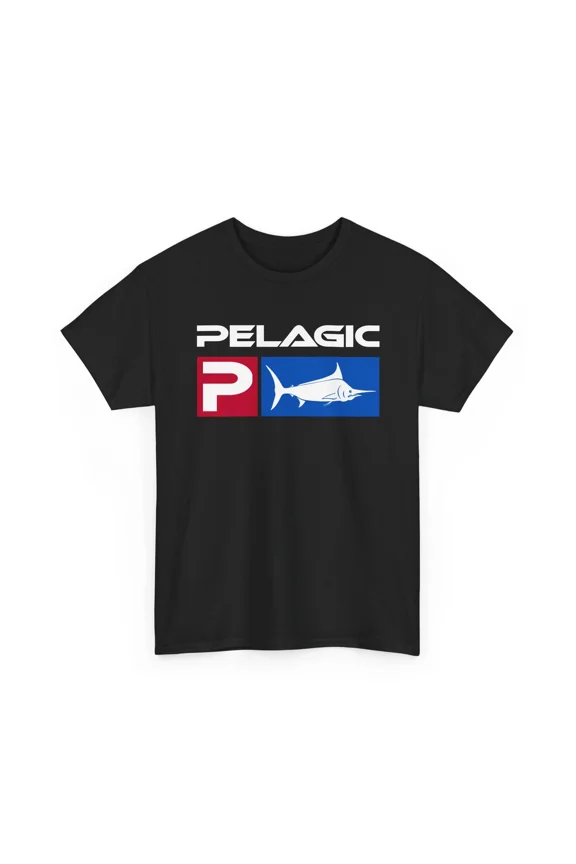 Reprint Rare Pelagic Unisex Black Tshirt Cotton Tee Sizes S-3XL Offshore Fishing Fans