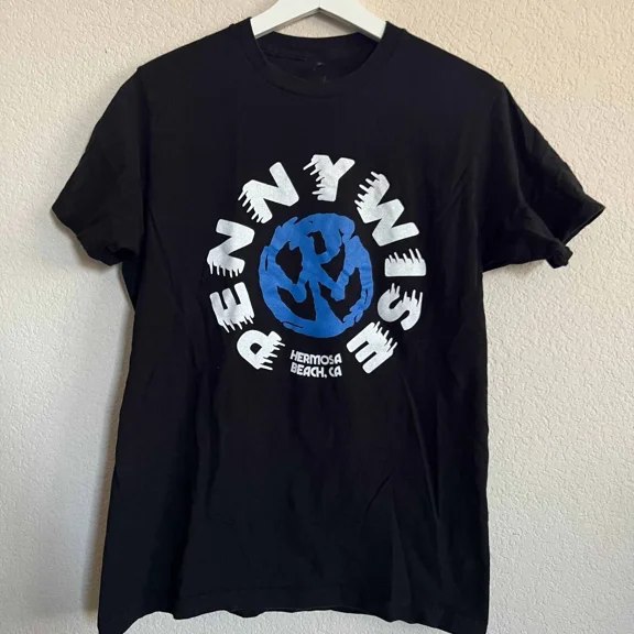 Reprint Rare Pennywise Band Logo Hermosa Beach CA T Shirt Black Unisex S-5XL EM0862