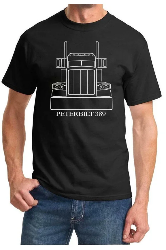 Reprint Rare Peterbilt 389 Semi Truck Classic Front End Design Tshirt NEW