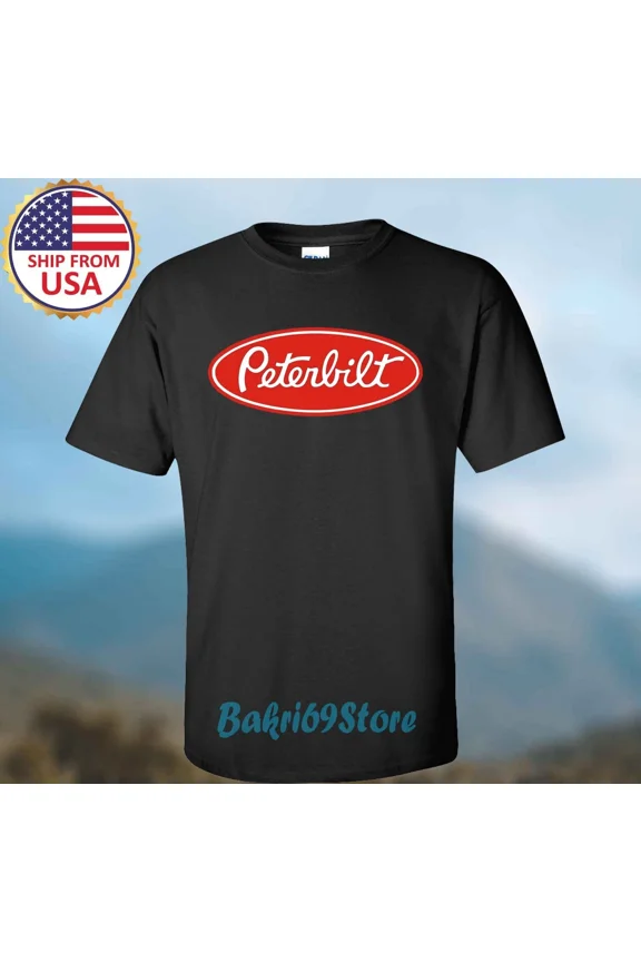 Reprint Rare Peterbilt Red Men's Black Size S-5XL