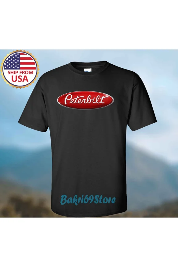 Reprint Rare Peterbilt Truck Red Men's Black Size S-5XL