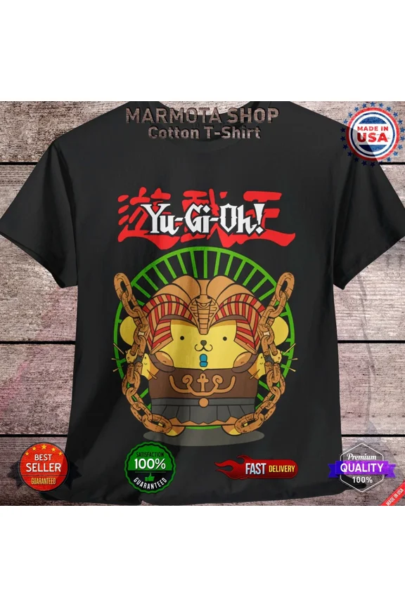 Reprint Rare Pompom Purin T-Shirt Exodia Anime Soft Tee Shirt Kawaii McDonald 90s Unisex Size