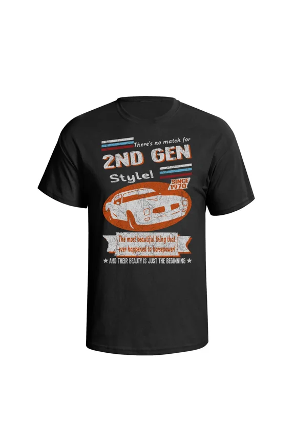 Reprint Rare Pontiac Firebird 1970 2nd Gen Retro Style Mens Quality T-Shirt Car Gift