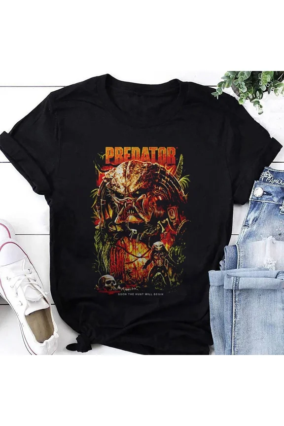 Reprint Rare Predator Soon The Hunt Will Begin T-Shirt