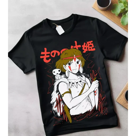 Reprint Rare Princess Mononoke anime t-shirt,, new, HOT HOT- unisex,!! new,!!! new-art shirt