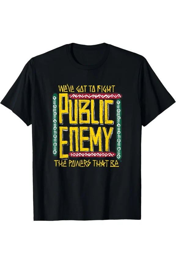 Reprint Rare Public Enemy Fight The Power 1990's Vintage Legends T-Shirt