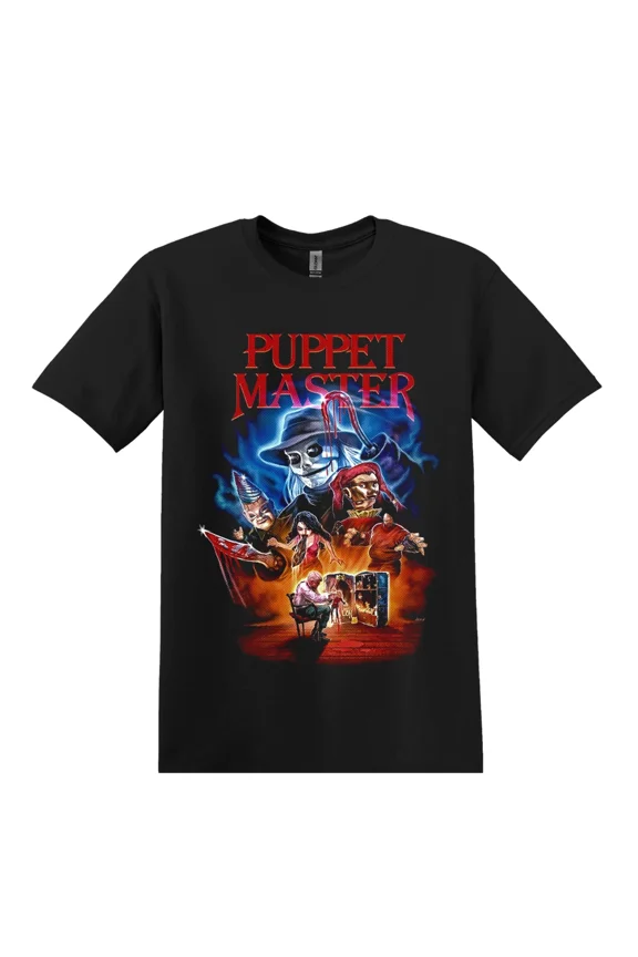 Reprint Rare Puppet Master Movie Horror T-Shirt Black S-3XL