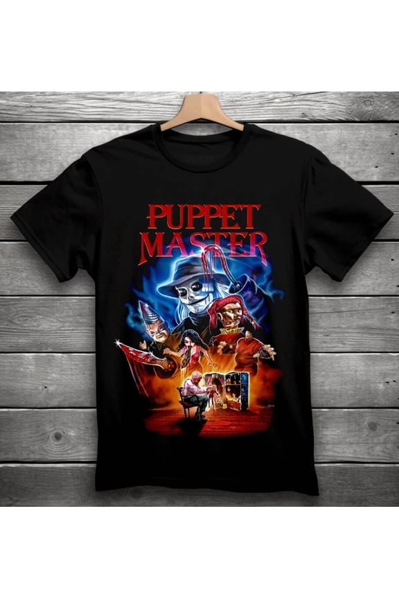 Reprint Rare Puppet Master Movie Horror T-Shirt Black S-5XL
