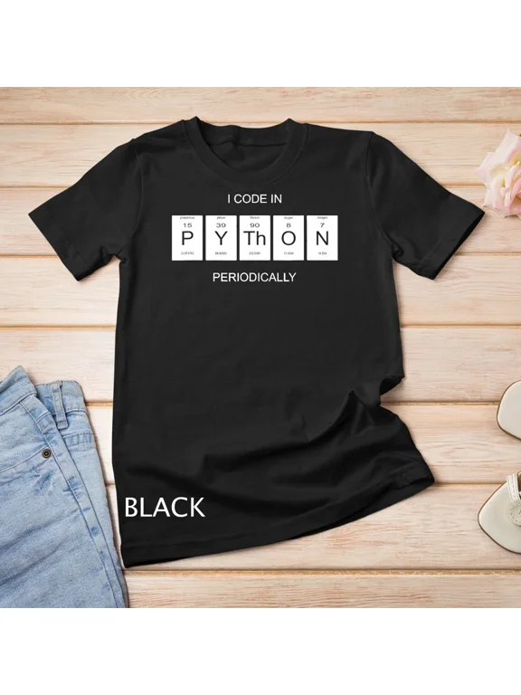 Reprint Rare Python Developer Periodic Table Gift Unisex T-shirt