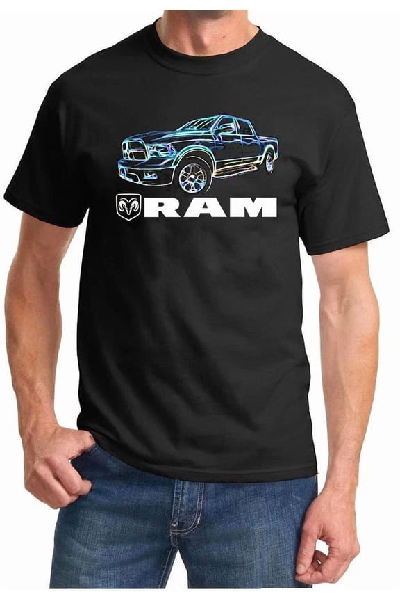 Reprint Rare RAM Pickup Truck Neon Design Tshirt NEW FREE SHIP