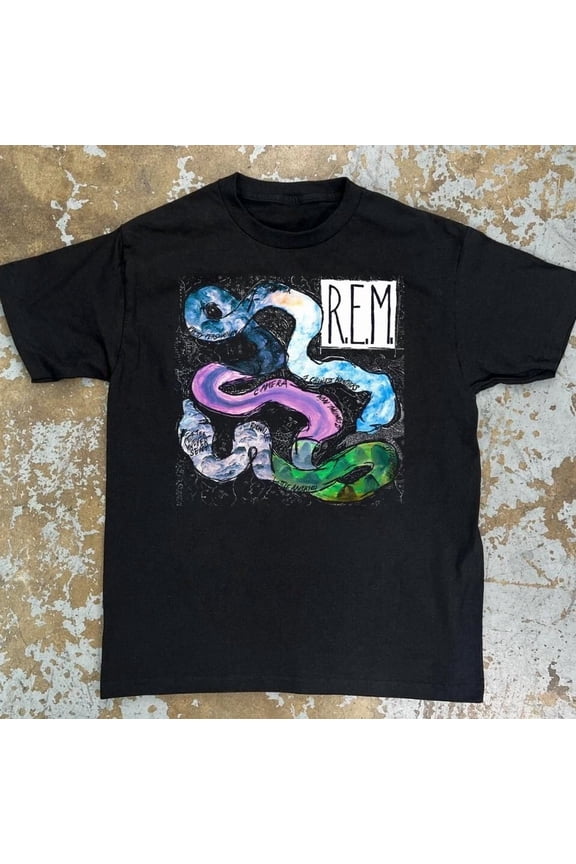Reprint Rare REM Reckoning 1984 Album Promo T-Shirt Black Cotton Size S-3XL For Fans