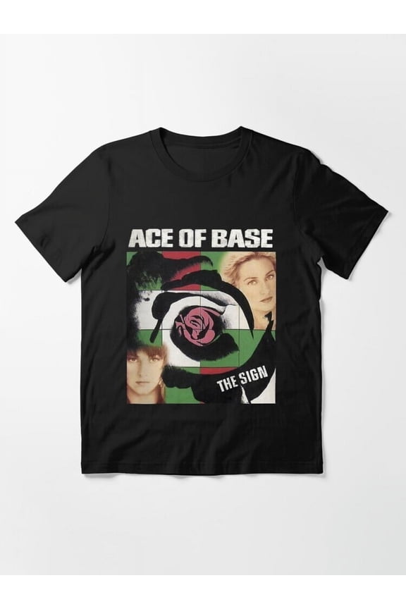 Reprint Rare Rare Ace of Base Band The Sign Cotton Black All Size For Men Shirt AG198