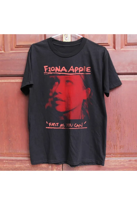 Reprint Rare Rare Fiona Apple Fast as You Can't Heavy Unisex Black Cotton T-shirt S-5XL