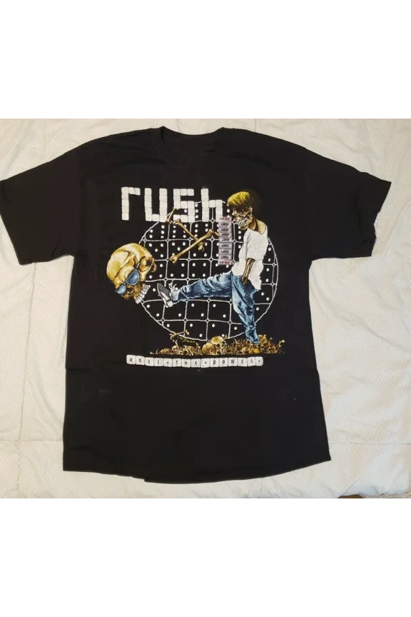 Reprint Rare Rare Rush Pushead 'Domino Boy' Green Cotton T-Shirt All Size MK746