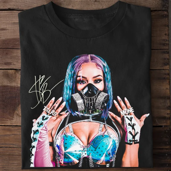 Reprint Rare Rare Sasha Banks Short Sleeve Gift For Fan S to 5XL T-shirt S4213