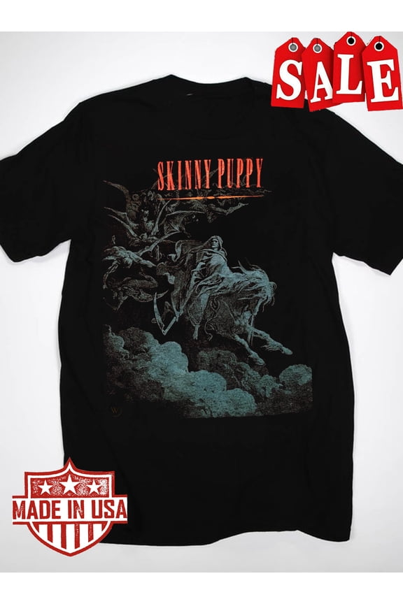 Reprint Rare Rare Skinny Puppy Black Unisex Gift For Fans S to 2345XL T-Shirt