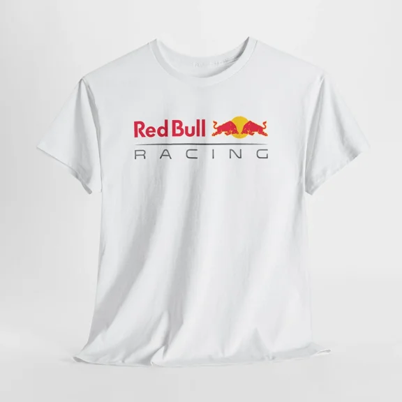 Reprint Rare Red Bull Racing Unisex Graphic White Tshirt Cotton Tee Sizes S-3XL F1 Fans