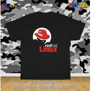 Reprint Rare Red Hat Enterprise Linux Logo Mens T-Shirt American Size T-Shirt