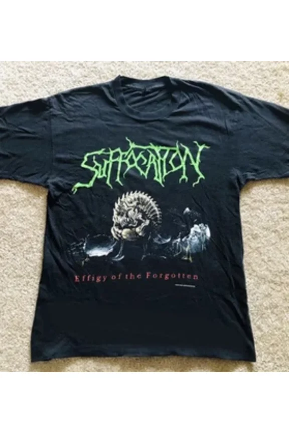 Reprint Rare Remake 92' Suffocation shirt- Effigy Shirt Blue Grape, gift for fan
