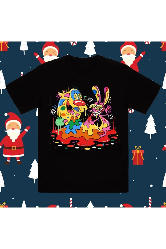 Reprint Rare Ren And Stimpy T-shirt Cotton For men Women All Size S-4XL YI359