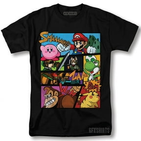 Reprint Rare Retro Game Super Smash Bros Classic Games Shirt Retro Vtg Graphic Design T-shirt