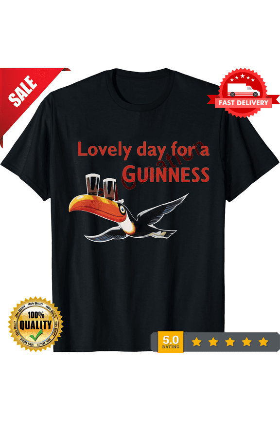 Reprint Rare Retro Guinness Ad Inspired T-Shirt Mens Black S M L XL 2 3 4 XL, CROWD FAVORIT-TH77406