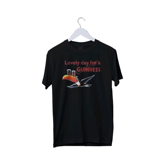 Reprint Rare Retro Guinness Ad Inspired T-Shirt Mens Black S M L XL 2 3 4 XL