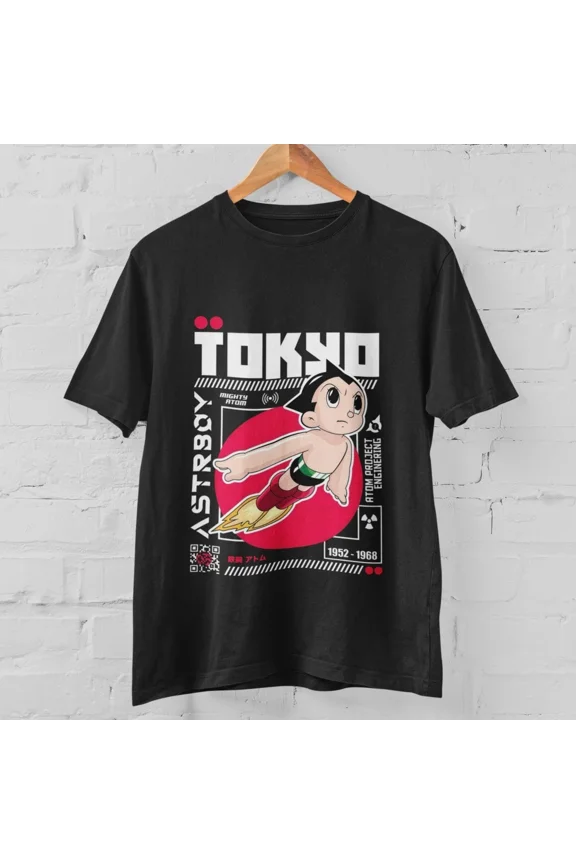 Reprint Rare Retro Tokyo Anime Robot Boy Graphic Tee Japanese Streetwear Vintage Shirt