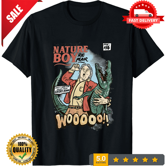 Reprint Rare Ric Flair Wooo New Popular Gift For Fan S-5XL Ash Color T-shirt, LIMITED EDITION-TH74850