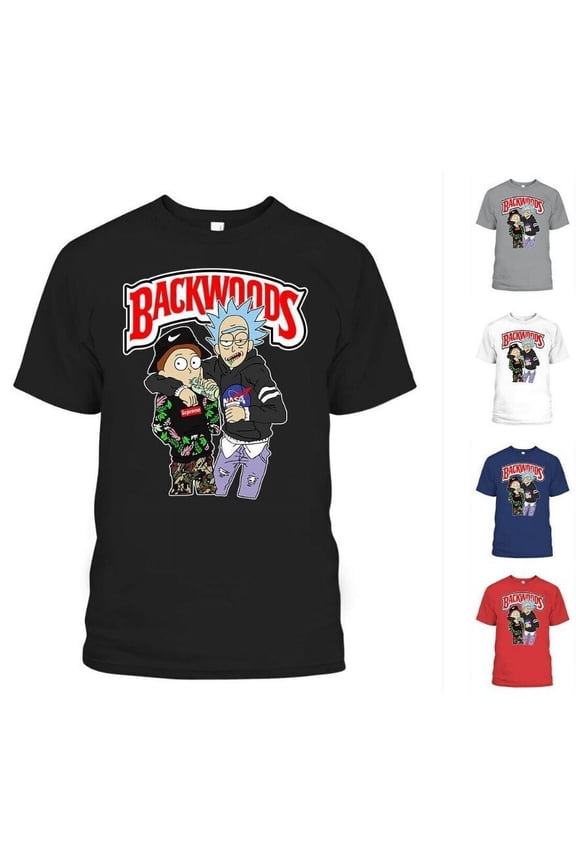 Reprint Rare Rick and Morty Backwoods Funny Unisex T-Shirt