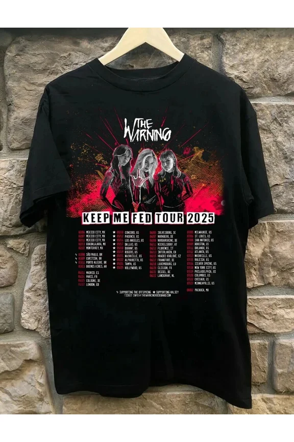 Reprint Rare Rock Poster Tour 2025 Band-Inspired Graphic Tee Black Unisex HOT TREND
