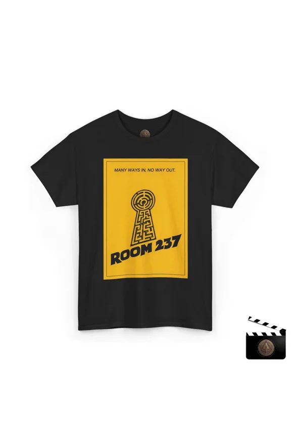 Reprint Rare Room 237 Movie Poster T-Shirt, Many Ways In No Ways Out Kubrick Conspiracy Tee