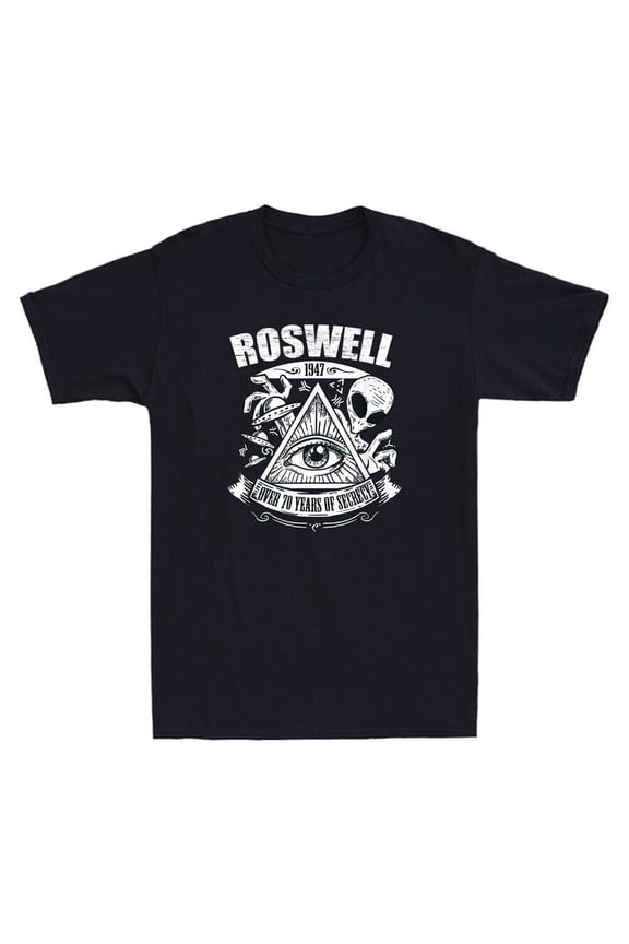 Reprint Rare Roswell Alien Crash Gift For An Ancient Astronaut Theorists Retro Men's T-Shirt