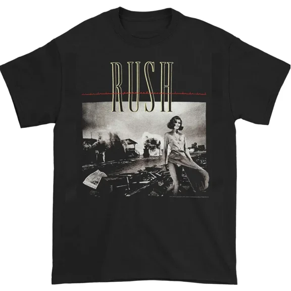 Reprint Rare Rush Permanent Waves Green Cotton T-Shirt All Size MK747