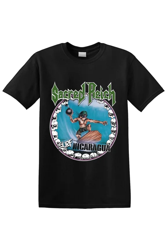 Reprint Rare SACRED REICH - 'Surf Nicaragua' T-Shirt