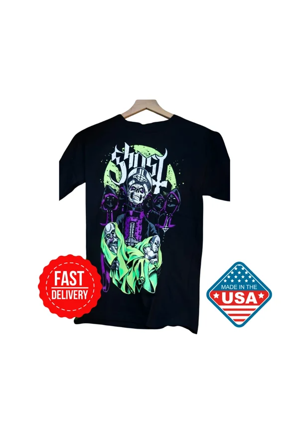 Reprint Rare SALE! Ghost Band T-Shirt Inspired Ghost Band Fan Gift Unisex Heavy Metal T-Shirt