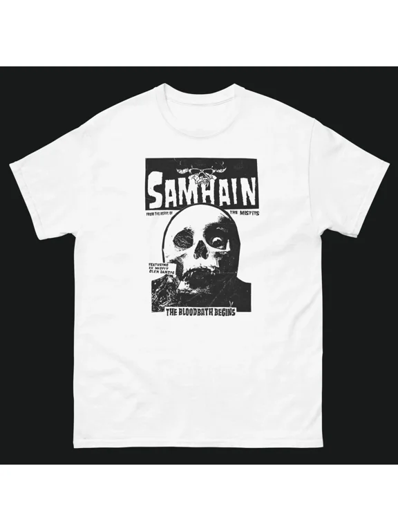 Reprint Rare SAMHAIN White T Shirt White men All Size S M L 234XL