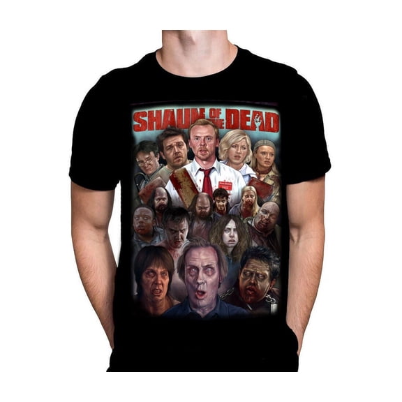 Reprint Rare SHAUN OF THE DEAD - Black T-Shirt - Sizes S - 5XL