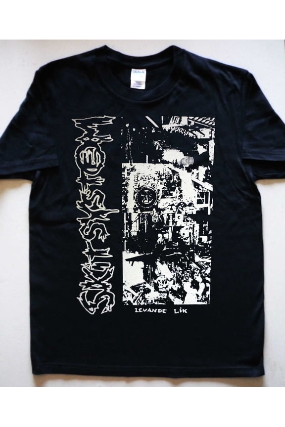 Reprint Rare SKITSYSTEM Levande lik - T-shirt HARDCORE ROCK PUNK Unisex Tee