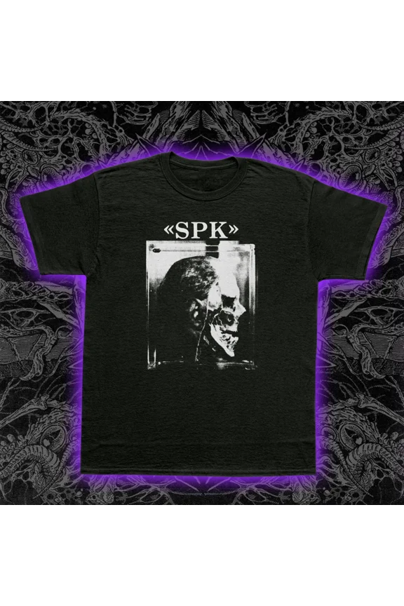 Reprint Rare SPK T-Shirt Industrial Noise Music Cult shirt Esoteric Retro Goth Tee S-5XL