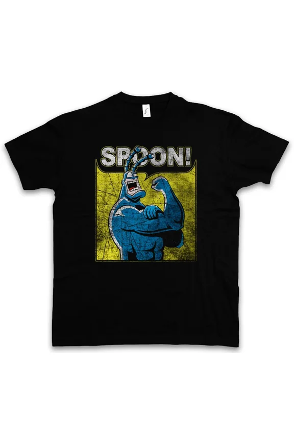 Reprint Rare SPOON! T-SHIRT Comic Fun Superhero Der The Arthur Terror Tick Cartoon