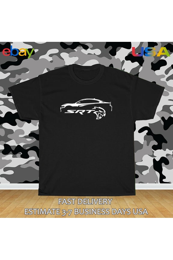 Reprint Rare SRT Hellcat 707 Logo Men's T-Shirt American Size T-Shirt